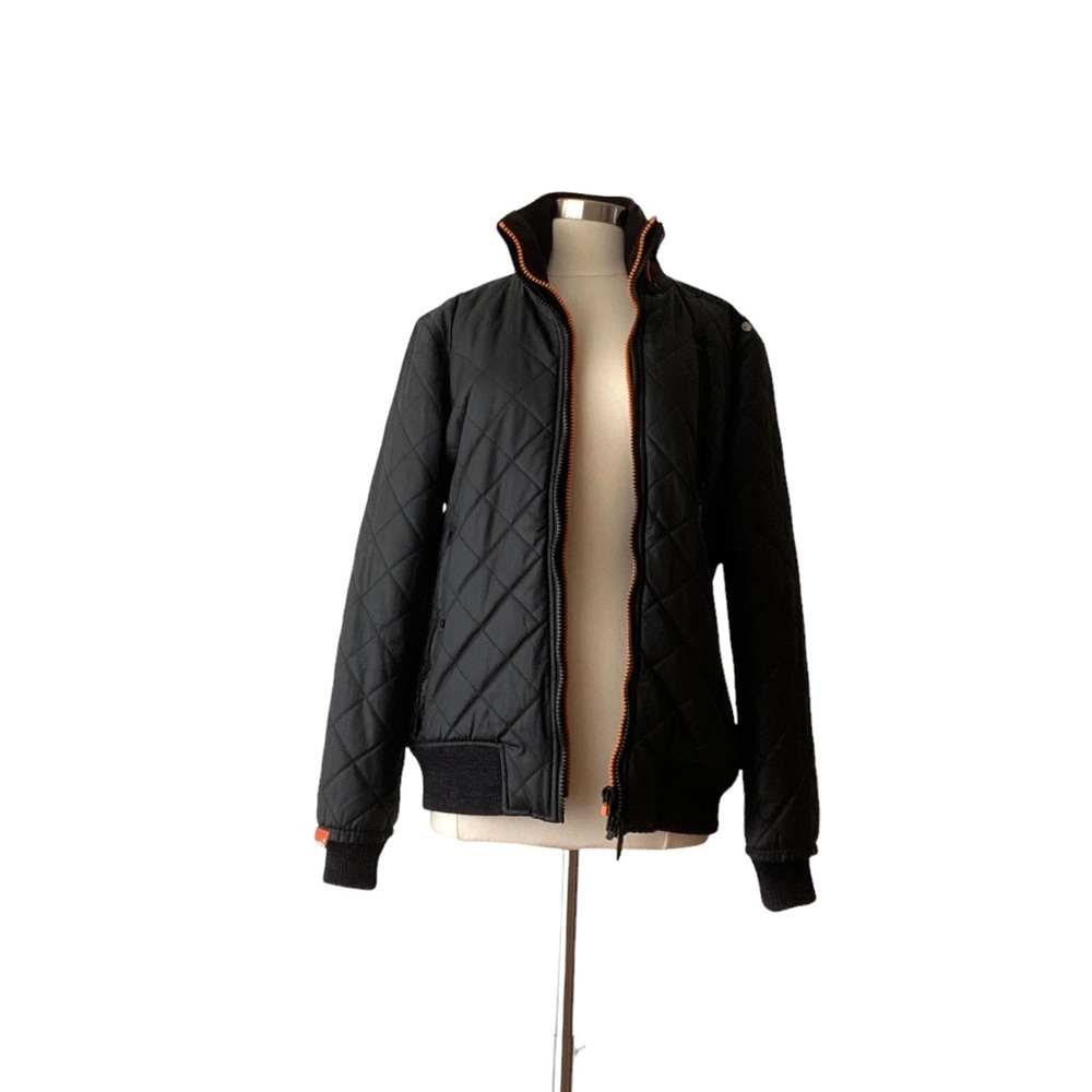 Superdry Japan Black Moody Bomber Jacket Small